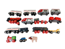 BRIO Bundle Eisenbahn T Rex Bahnübergang, großes Set Lok & Wagen