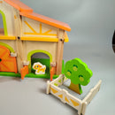  Bauernhof-Spielset aus Holz - Set mit Tieren