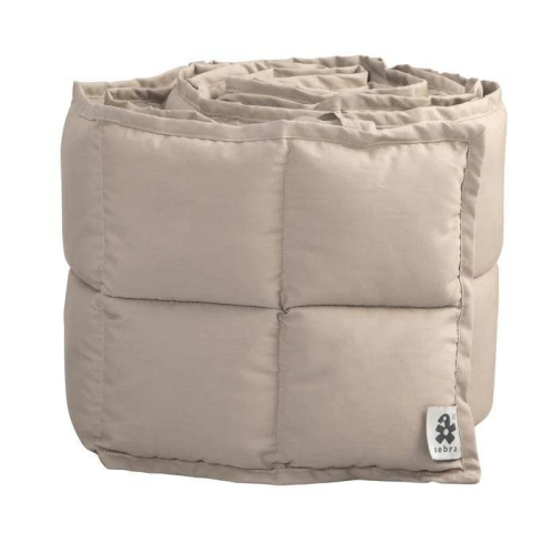 Sebra baby cot blanket cotton square quilted jetty beige