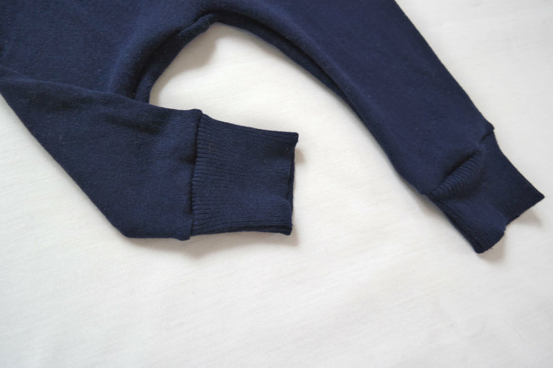 Outdoor-Hose für Kleinkinder 86/92 aus Upcycling Wolle in Dunkelblau
