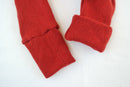 Mitwachs-Hose für Kleinkinder 86/92 und 98/104 aus Upcycling-Wolle in Weinrot
