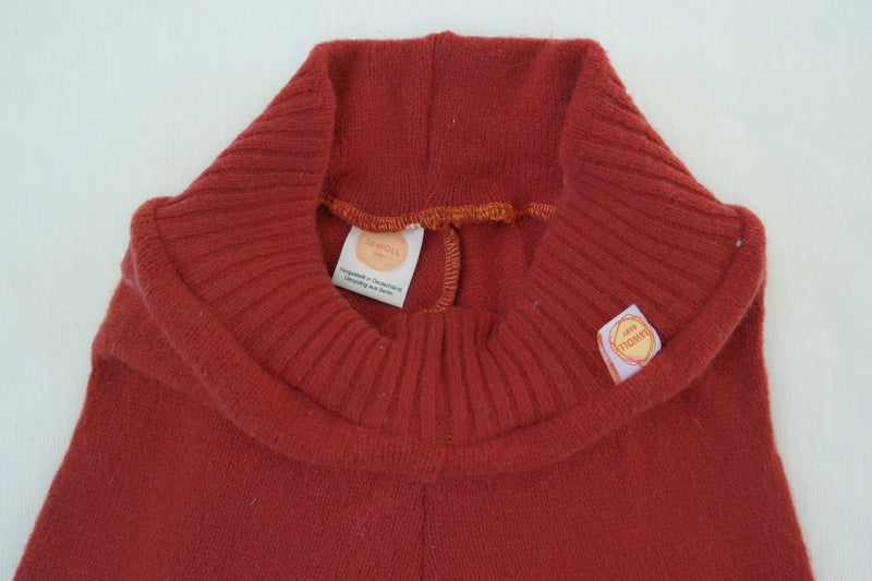 Mitwachs-Hose für Kleinkinder 86/92 und 98/104 aus Upcycling-Wolle in Weinrot