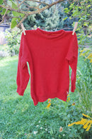 Pullover für Kleinkinder Kinder 110/116 aus 100% Upcycling Kaschmir in Rostrot