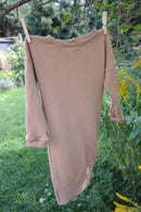 Unisex-Kleid Longshirt Langarmkleid 98/104 aus 100% Upcycling Seide & Kaschmir in Rot