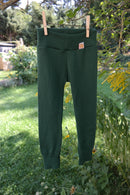 Leggings Kleinkinder 98/104 aus 100% Upcycling Wolle in Tannengrün
