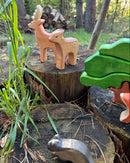 HOLZWALD Waldorfinspiriertes Spielset Wald und Wiese mit Holztieren und Spieltuch