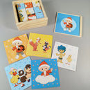 Holzspielzeug Set - Klopfkästen, Nachziehschnecke, Klang-Memo-Spiel