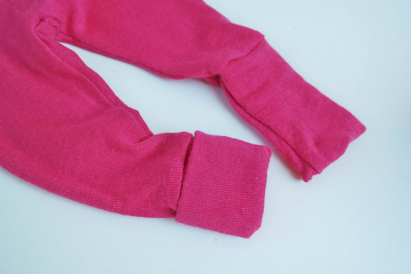 Mitwachs-Hose für Babys 62/68 aus Upcycling-Wolle in Pink