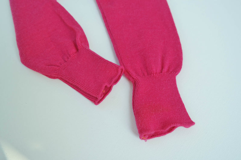 Leggings for toddlers 86/92 made of 100% upcycled wool in pink with flaw