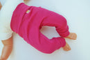 Mitwachs-Hose für Babys 62/68 aus Upcycling-Wolle in Pink - Jawoll Baby