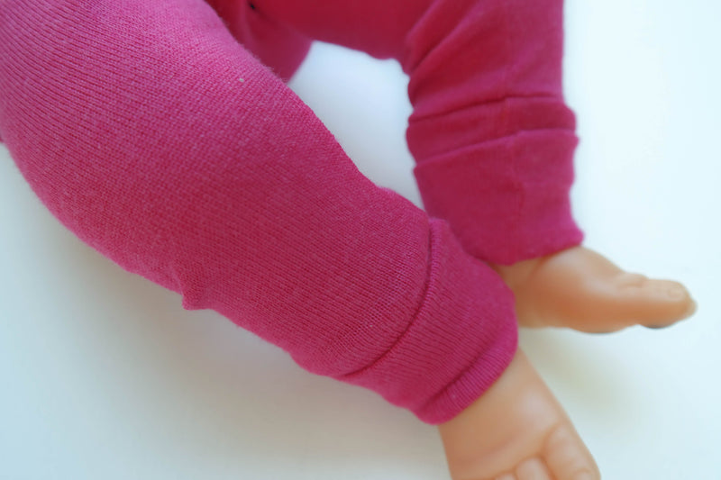 Mitwachs-Hose für Babys 62/68 aus Upcycling-Wolle in Pink