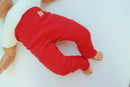 Growing pants for babies 62/68 made from upcycled wool in red