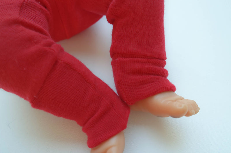 Growing pants for babies 62/68 made from upcycled wool in red