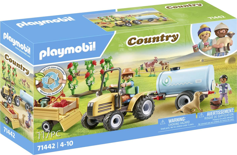 Playmobil Country 71442 Traktor mit Anhänger und Wassertank