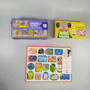  Lernspiel-Set mit Puzzle, Magneten & Stickern