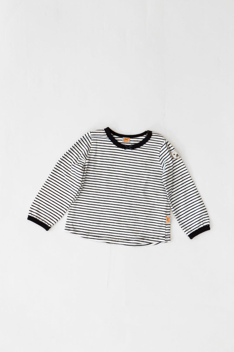 Longsleeve, Gr. 68, Blau, Weiß | Steiff