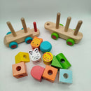Fisher-Price Holz Tiermotive Steckzug