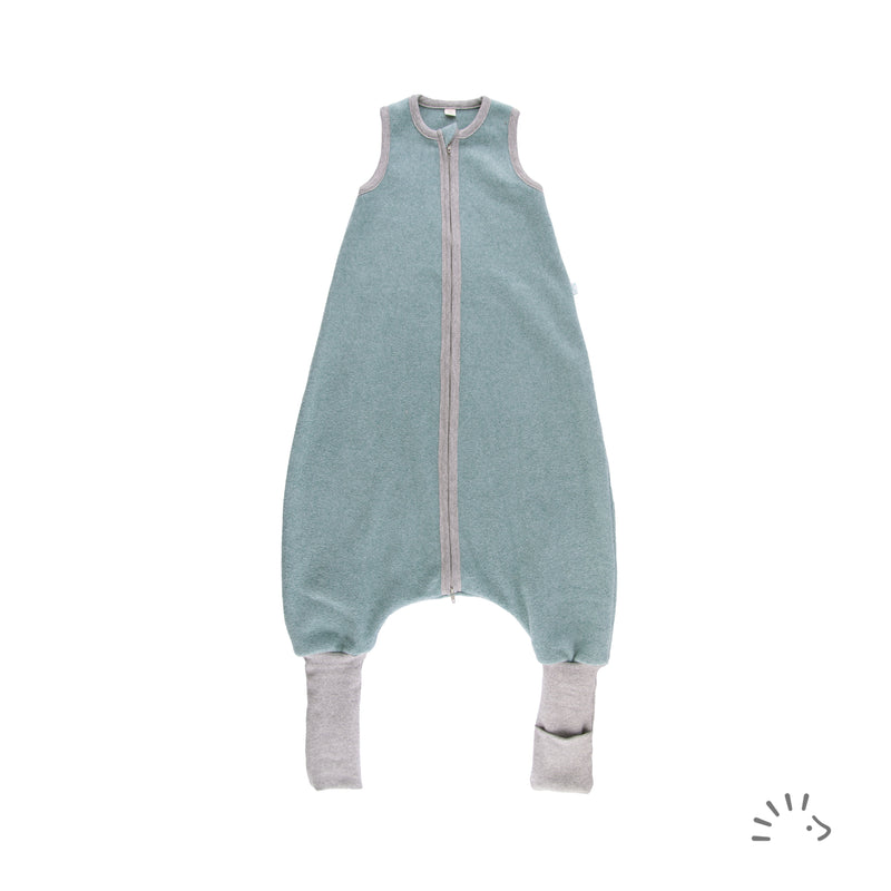 Popolini | Schlafsack mit Füßen | Teal Mélange