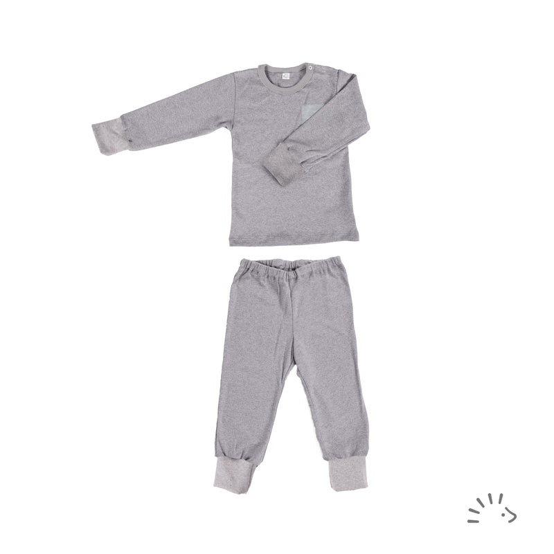 Popolini | Pyjama langarm | Grau