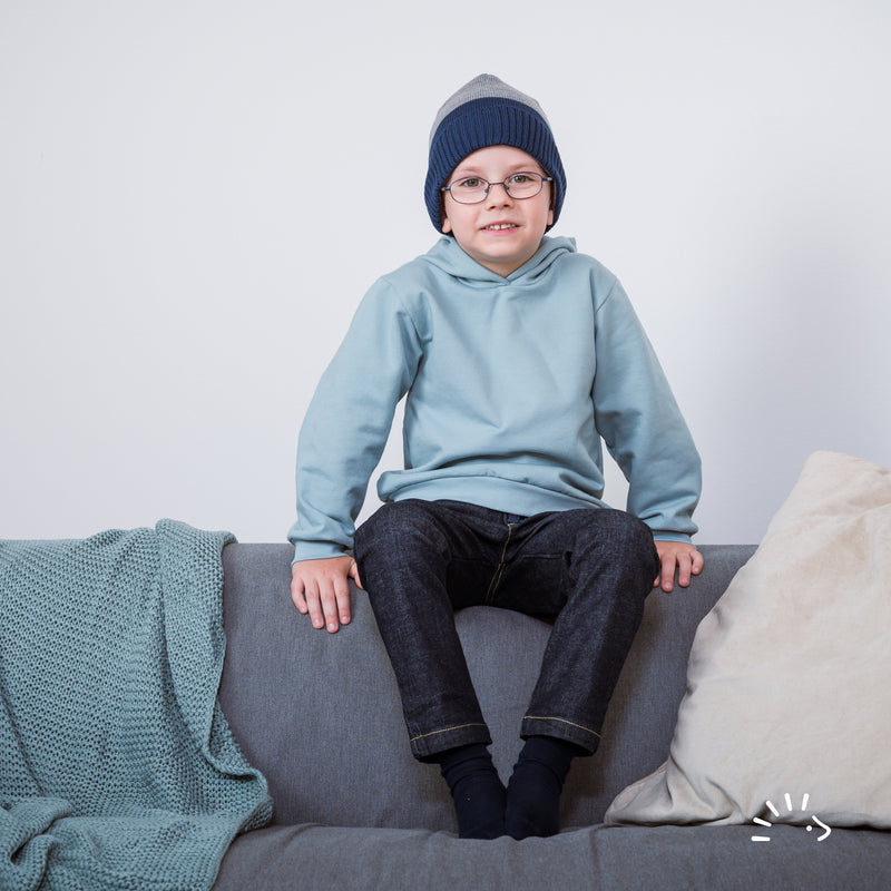 Popolini | Hoodie | Vintage Blue Light