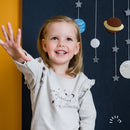 Popolini | Langarmshirt | Hellgrau - Print: Stardust