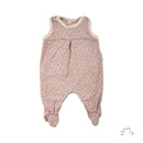 Popolini | Strampler mit Falte | Beige Leaves