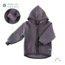 Popolini | Wollwalkjacke mit Kapuze | Anthrazit