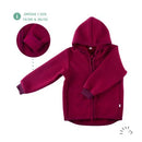 Popolini | Wollwalkjacke mit Kapuze | Bordeaux