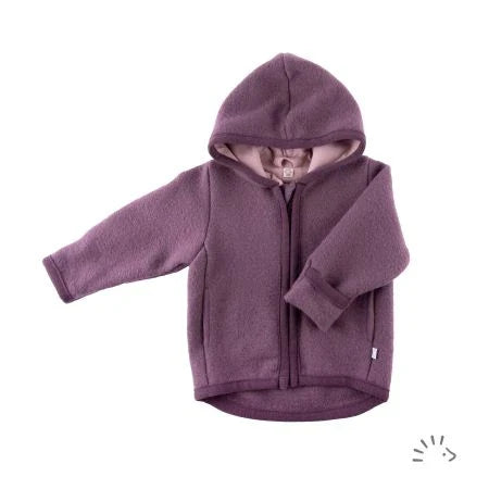 Popolini | Wollwalkjacke mit Kapuze | Mauve