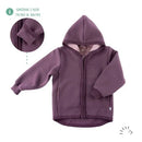 Popolini | Wollwalkjacke mit Kapuze | Mauve