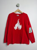 LANGARMSHIRT FLAMMEN • 116 • FRUIT OF THE LOOM