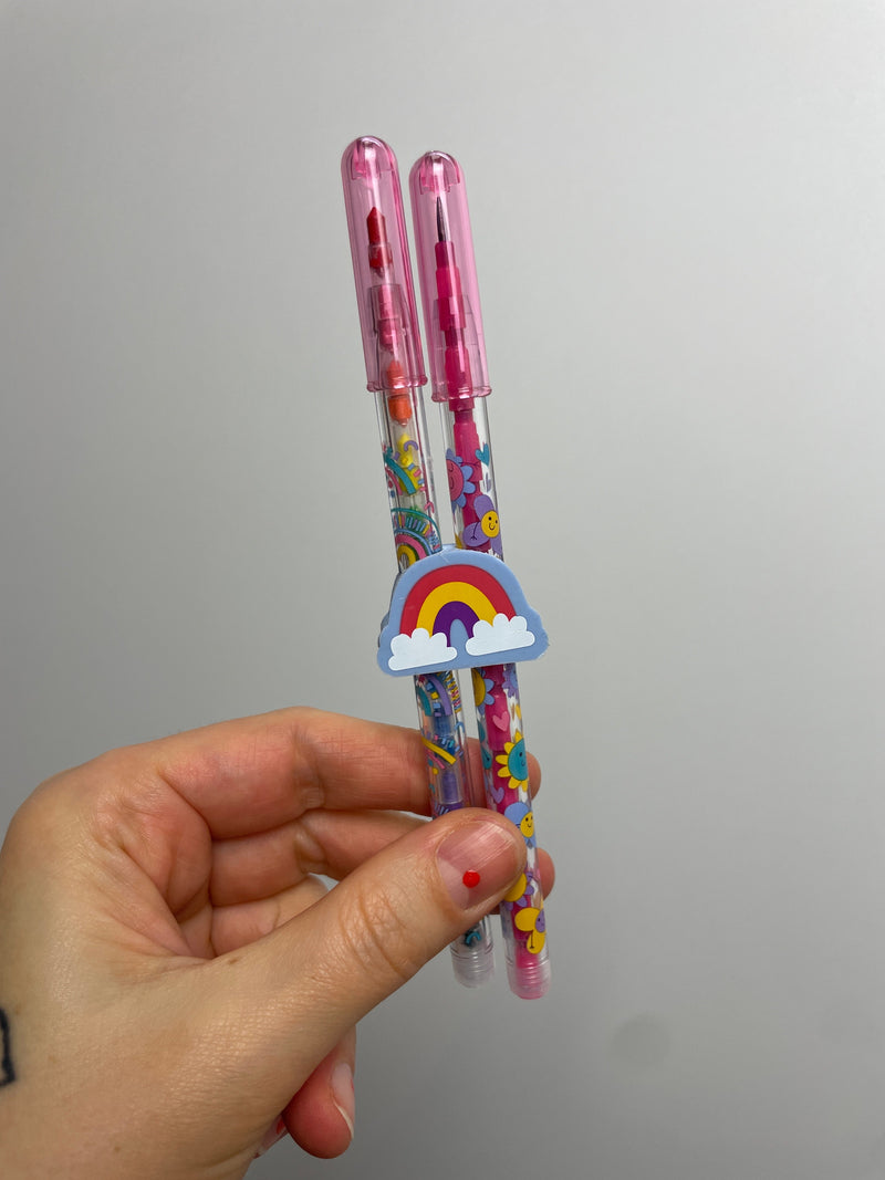 2in1 Steckstift Regenbogen mit Radierer