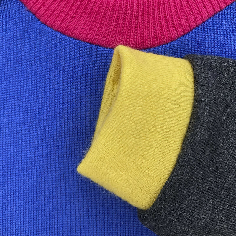 kronjuwel Wollpullover 110/116 blau/anthrazit Upcycling