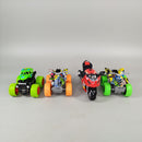 Fahrzeug Set von 4 – Motorrad, Monstertruck & 2 Quads