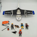 Playmobil Bundle Polizei & Bergrettung Flugzeug Figuren & Hunde