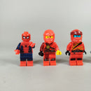 LEGO Minifiguren Set von 6 – Spider-Man & Ninjago Helden, wie neu