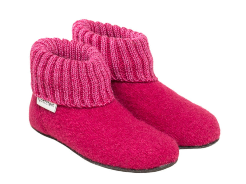 Gottstein GmbH Ki. Hausschuh Alpine Boot FE Filz-Latex himbeere 24 Schuhgröße