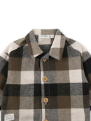 Sanetta Jungen-Hemd olivgrün kariert Gr. 104