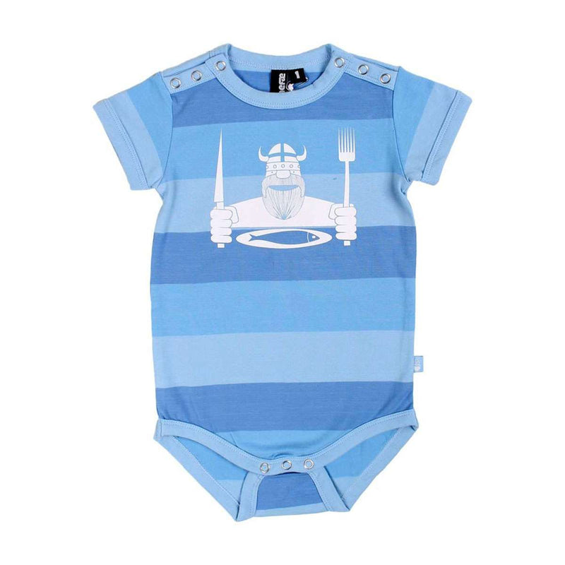 Danefae short-sleeved bodysuit with Viking print