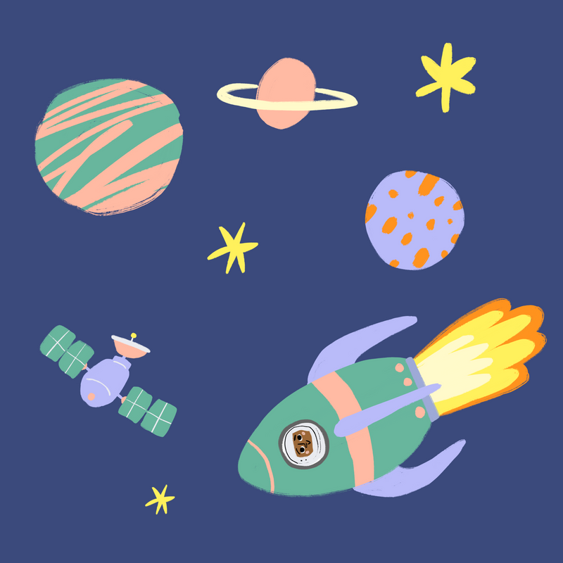 Okrktopulli | dünner Sweater | Unser Alltagbegleiter Weltall 80-140