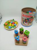 HABA & Eichhorn Holzspielzeug Set von 3 Teilen – Motorik- & Steckspiele