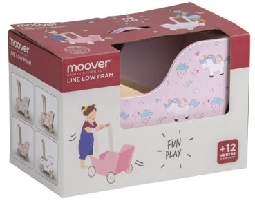 MOOVER - LINE Einhorn Puppenwagen OHNE Bettwäsche & Puppe