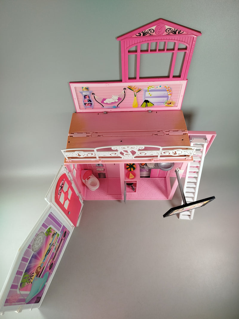 Barbie Puppenhaus mit 5 Puppen & Möbeln