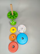 Holzspielzeug-Set – Nachziehtier, Rasseln & Motorikspielzeug