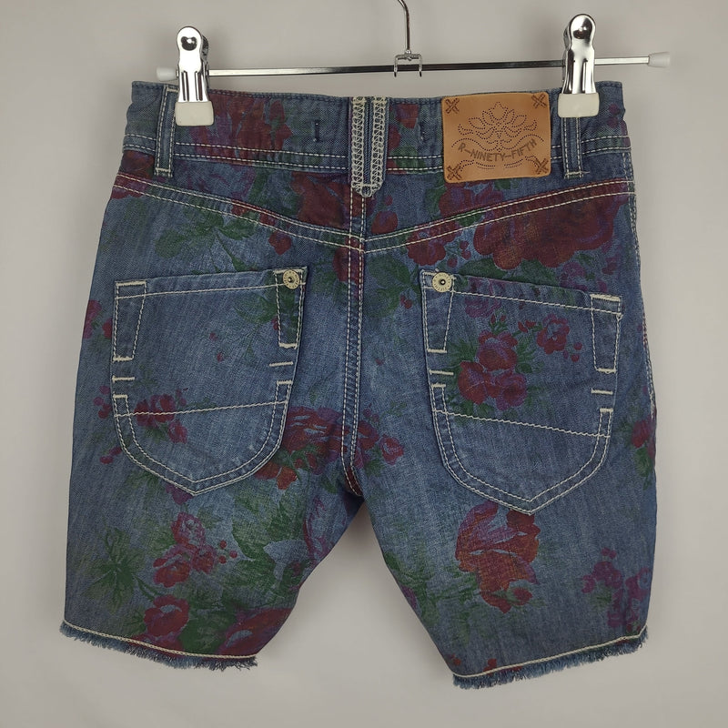 * Jeans - R95th - kurz - 128 - blau - Blumen - Girl mit Original Etikett