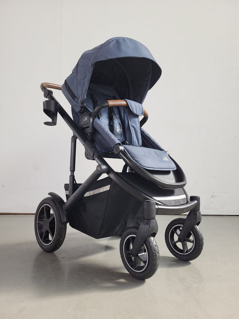 Britax Römer - Duo Smile Iii Grau - Kombikinderwagen (sportsitz und Babywanne) - Blau in Gutem Zustand / Gut