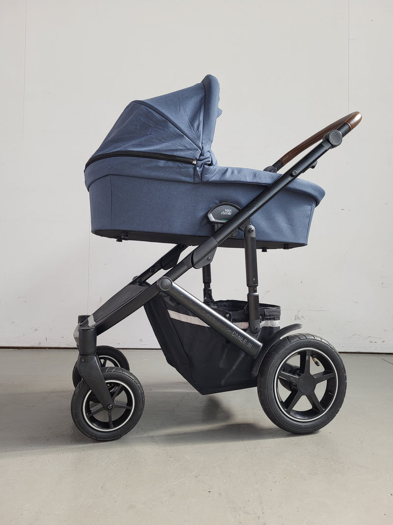 Britax Römer - Duo Smile Iii Grau - Kombikinderwagen (sportsitz und Babywanne) - Blau in Gutem Zustand / Gut