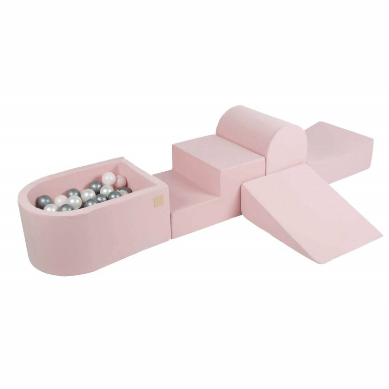 MISIOO Schaumspielplatz Mini Rosa 100 Bälle im Set Bällebad Bällepool Spielzeug