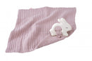 kikadu - teething ring "rabbit" with muslin cloth in rose