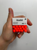 itoshii • Kunststoffperlen neon 8mm 40 Stück • neon orange